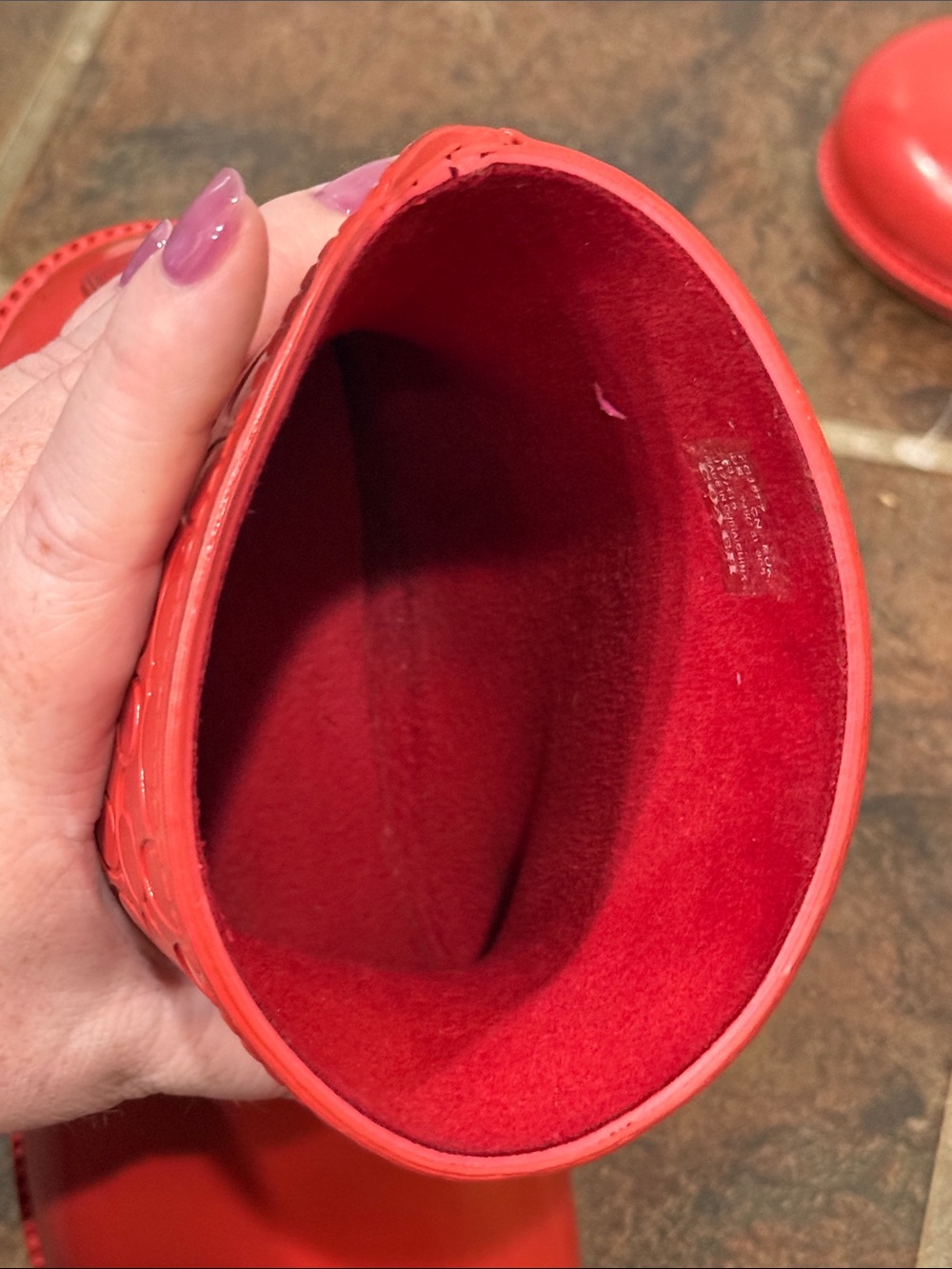 Coach Signature Short Rain Boots Red C16179 - Picture 8 of 12